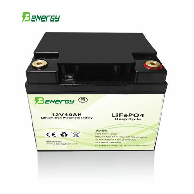 전기 자동차 태양계를 위한 플라스틱 재충전이 가능한 LiFePO4 배터리 12V 40AH